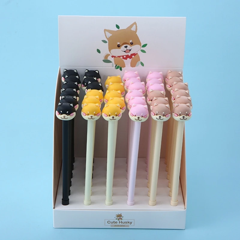 Pena Gel Silikon Anak Anjing Lucu Peluru 0.5 Biru/Hitam Alat Tulis Kantor Sekolah Dropship