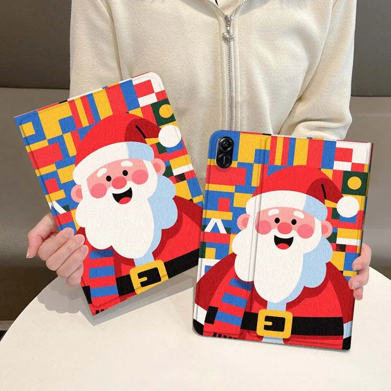 

Santa Claus Snowman Geometric Case For Honor Magic Pad 6 7 X8 V6 V7 Pro V8 X9 8 V8 9 13 X8a 2 V9 GT X9a X9 GT2 13.3 Inch Tablet