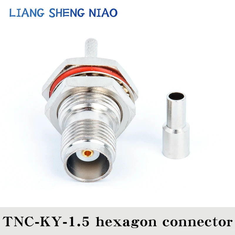 Enchufe hembra serie SYV50-1.5, Conector de cable Coaxial, TNC, Rf, junta de línea, alimentador TNC, RG316, RG174, TNC-KY-1.5