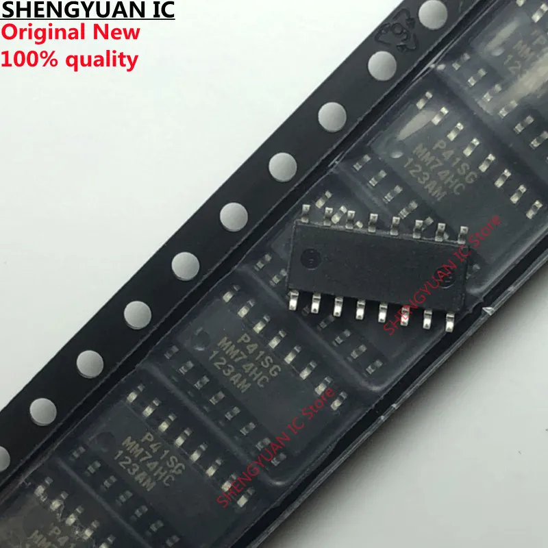 10pcs/lot MM74HC123AMX MM74HC123AM SOP-16 MM74HC123 Dual Retriggerable Monostable Multivibrator 100% new imported original