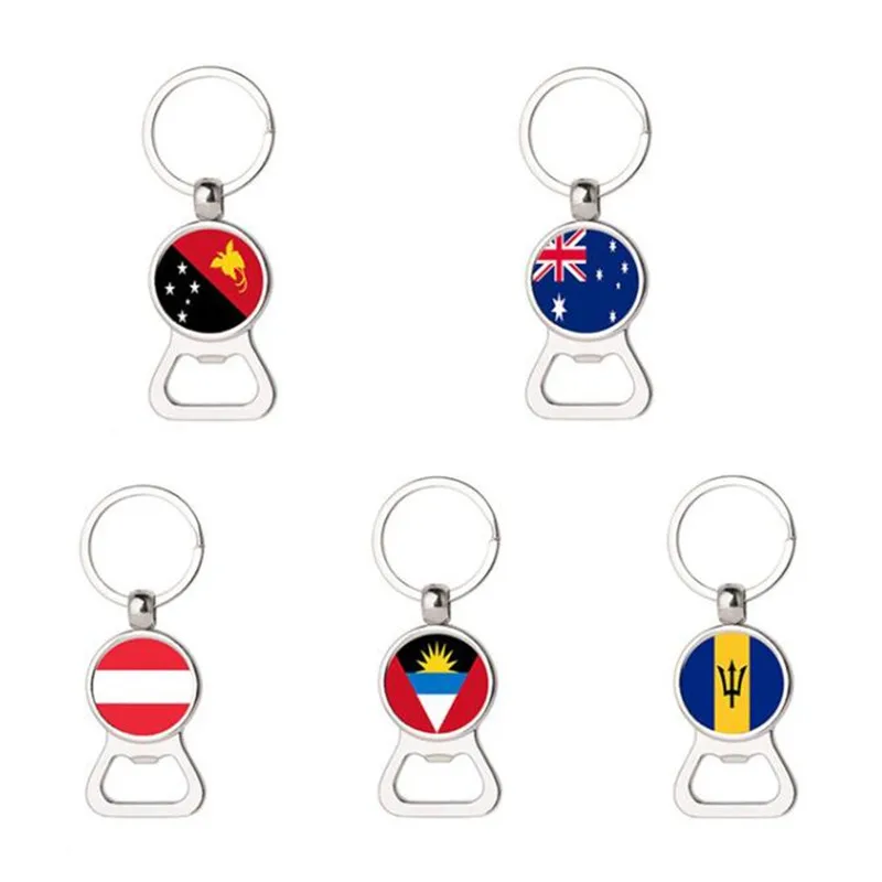 10 x New Car Metal Keychain Keyring Bottle Opener For Venezuela Ukraine Uruguay Austria Australia Flag