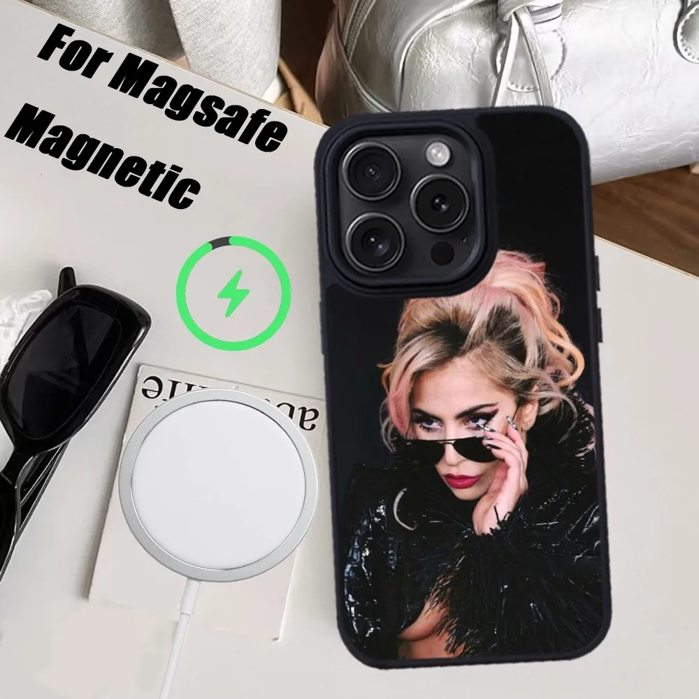 Singer L-Lady G-Gaga  Phone Case For iPhone 15 14 13 12 11 Pro Max Plus Magnetic for Macsafe Cases Cover