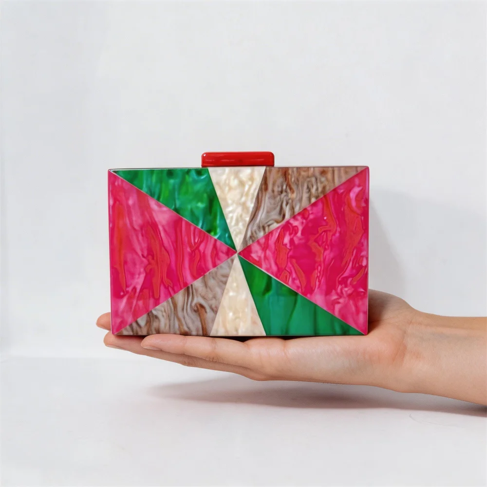 

Клатч-кошелек из акрила с перламутровым эффектом, в полоску, цвета розовой розы, для женщин, вечерний, для путешествий, подарок, свадебная сумочка, кошелек-клатч