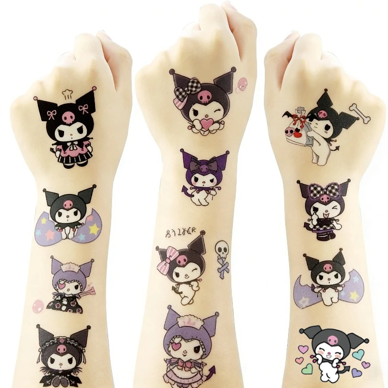 

Kawaii Kuromi Temporary Tattoos, Waterproof Cartoon Decals for Kids Birthday Party & Body Art