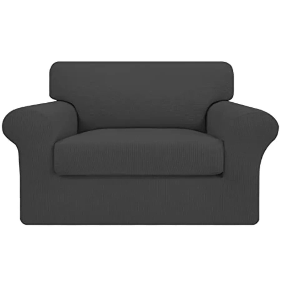 

Комплект из 2 эластичных чехлов для дивана/кресла, чехол для дивана для собак, чехол для дивана с раздельными подушками, жаккардовая ткань, эластичный