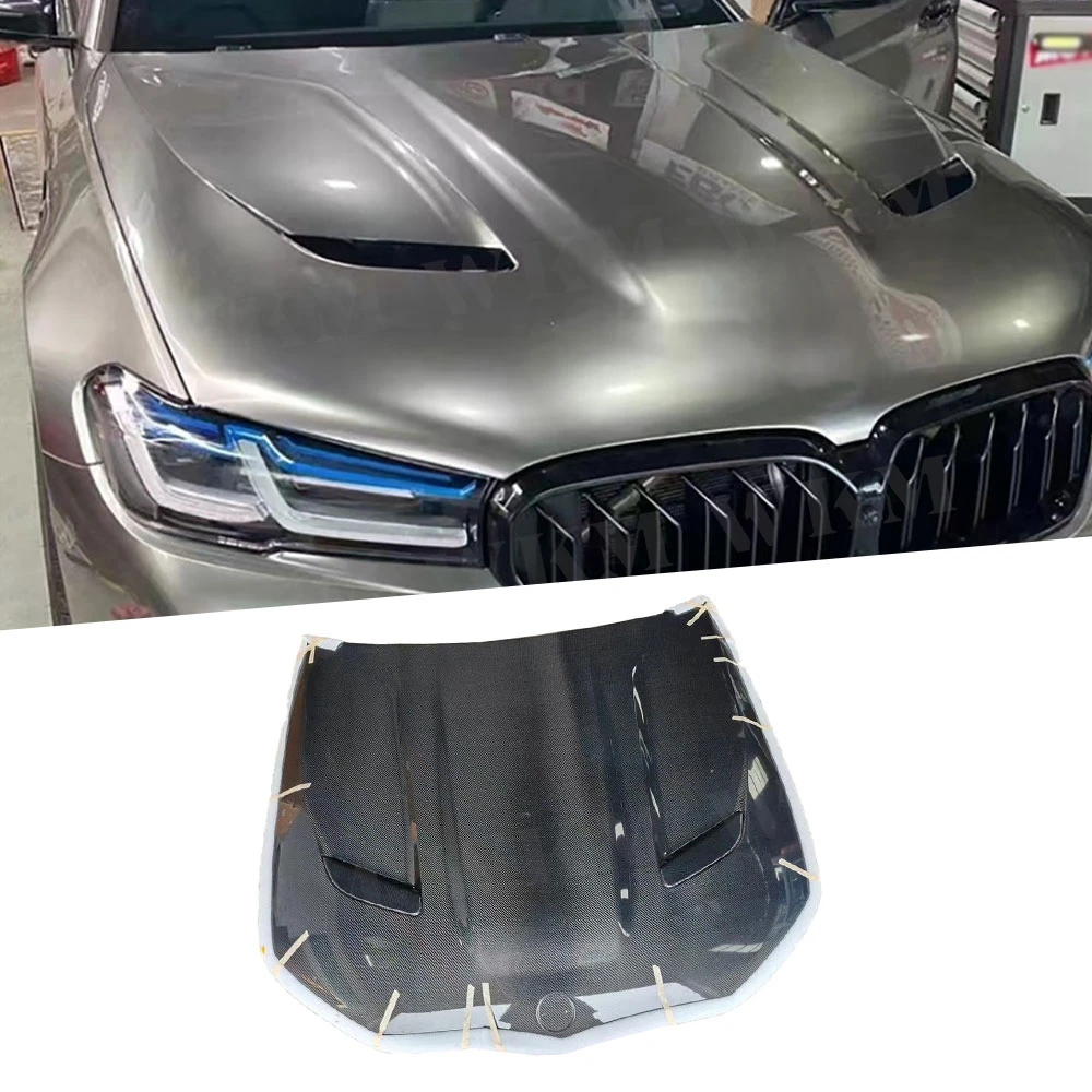 

Carbon Fiber Engine Bonnet Front Engine Hood Cover Bonnet Cap Body Kits For BMW 5 Series F90 M5 2018+ Car Accessories FRP