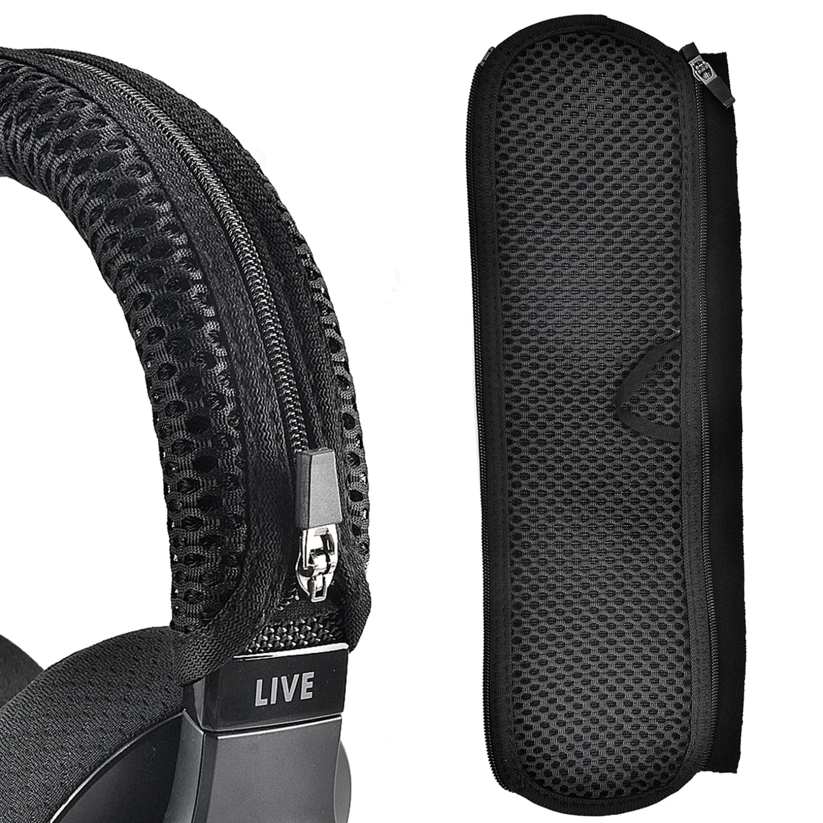 1Pc For Sony WH-1000XM5 Wireless Headphones Headband Cover Zipper Cushion Protective Dust Proof Headset Headband Cushion Cover