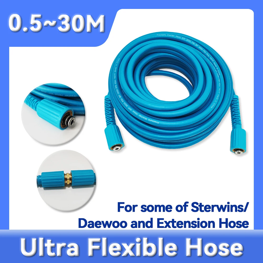 

0.5~30M Ultra Flexible Anti Twist Power Cleaning Hose,Car Wash Pipe,For some of Sterwins/Daewoo and Extension Hose