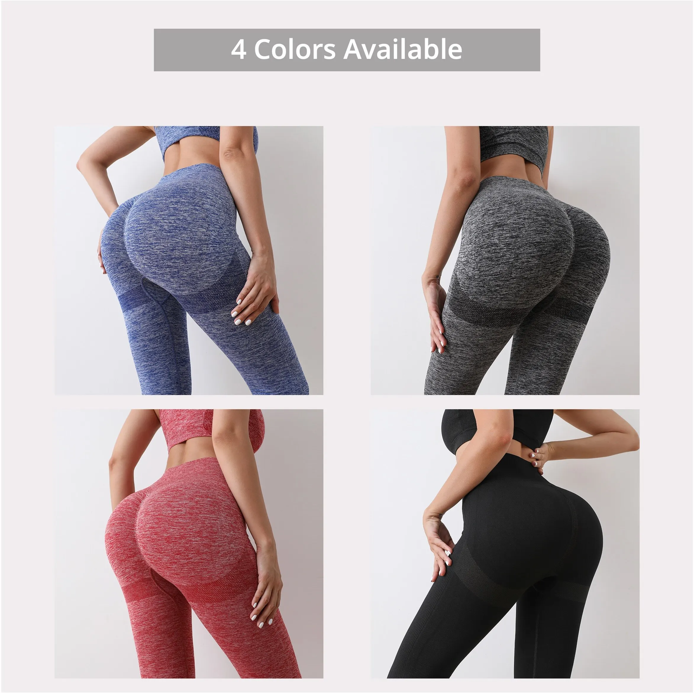 Elastic Butt Lifting Yoga Leggings para Mulheres, Cintura Alta, Controle De Barriga, Ruched Booty Pants, Calças Justas De Compressão De Ginásio Sem Costura