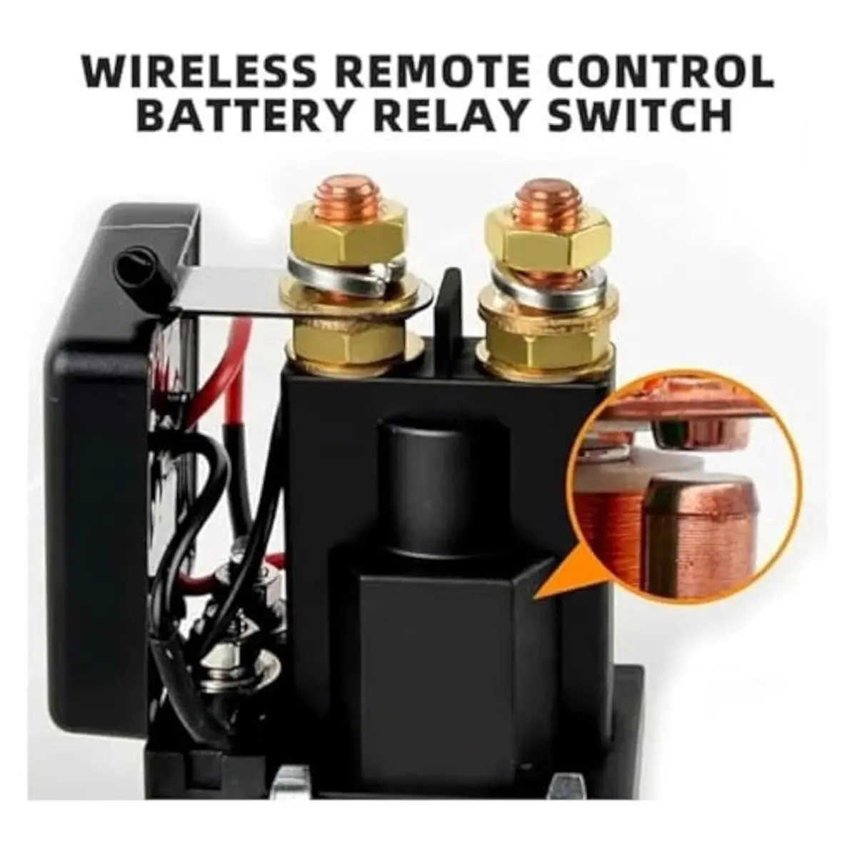 AU47-Wireless Remote Control Battery Relay Switch Car Starter, Remote Battery Disconnect Switch for 12v/24v Cars, Rvs