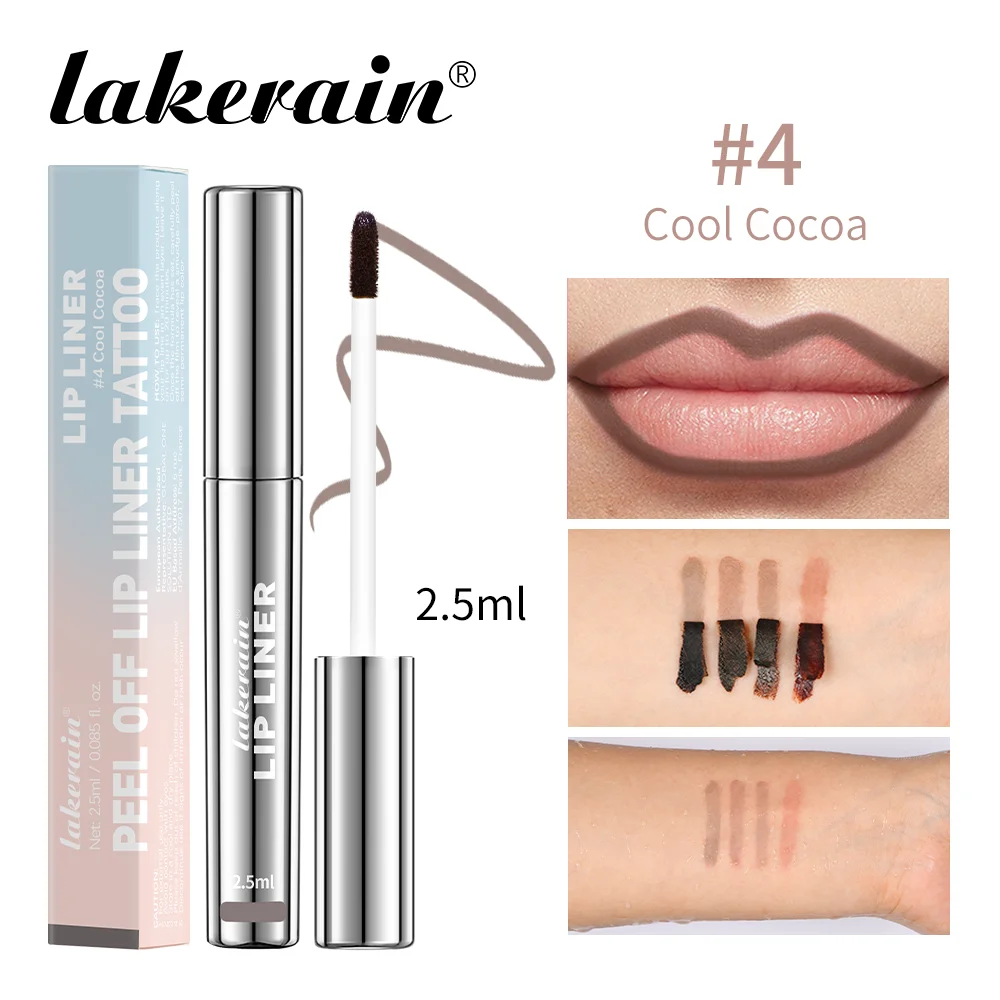 Waterdichte Lip Liner Peel Off Tattoo Lipgloss Waterdichte Langdurige Matte Lip Tint Bruine Contour Afscheur Lippen Vlek Cosmetische
