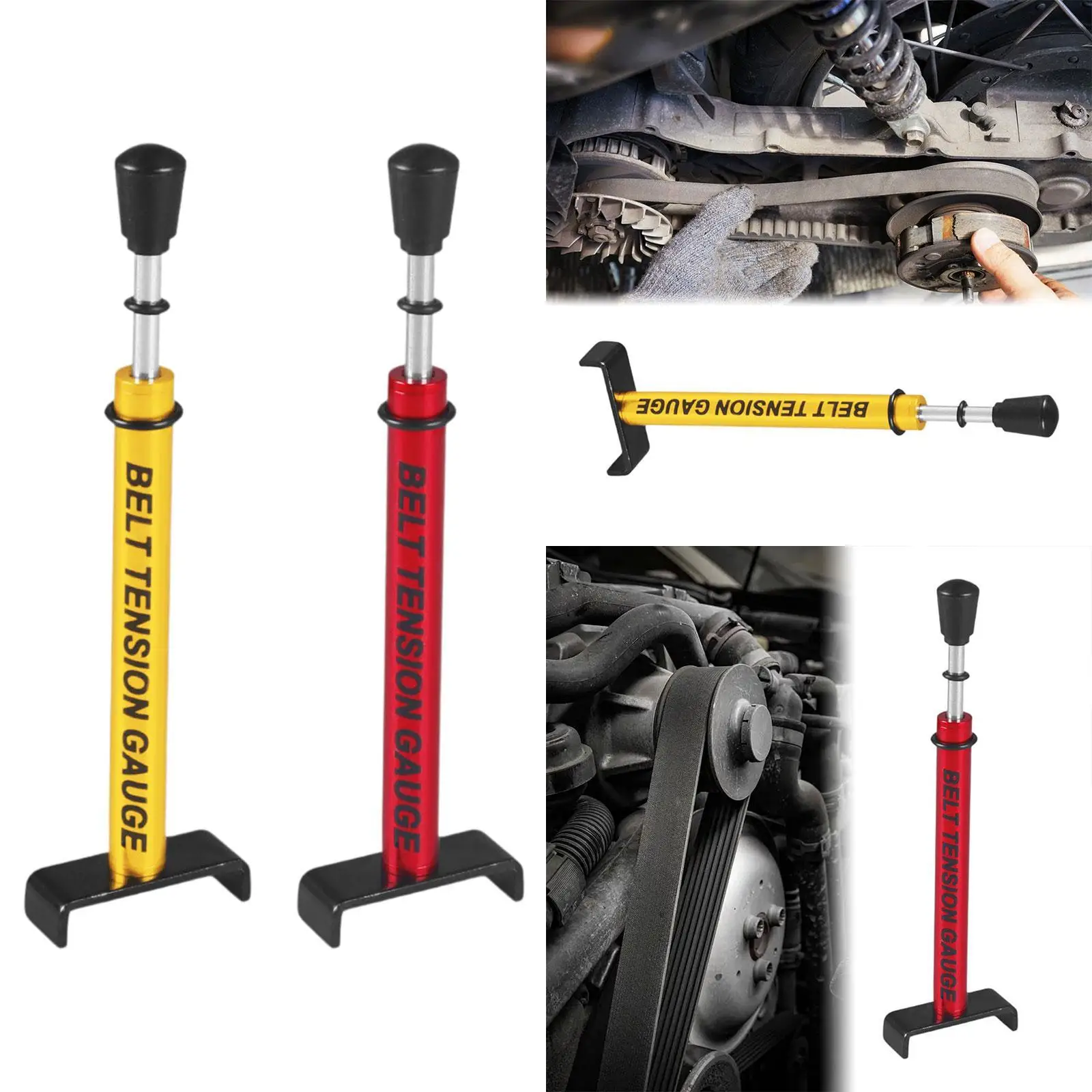 Car Belt Tensioner Quick Release L Shaped Multifunctional Belt Tension Gauge Belt Tensioning Device Belt Measurement Tool