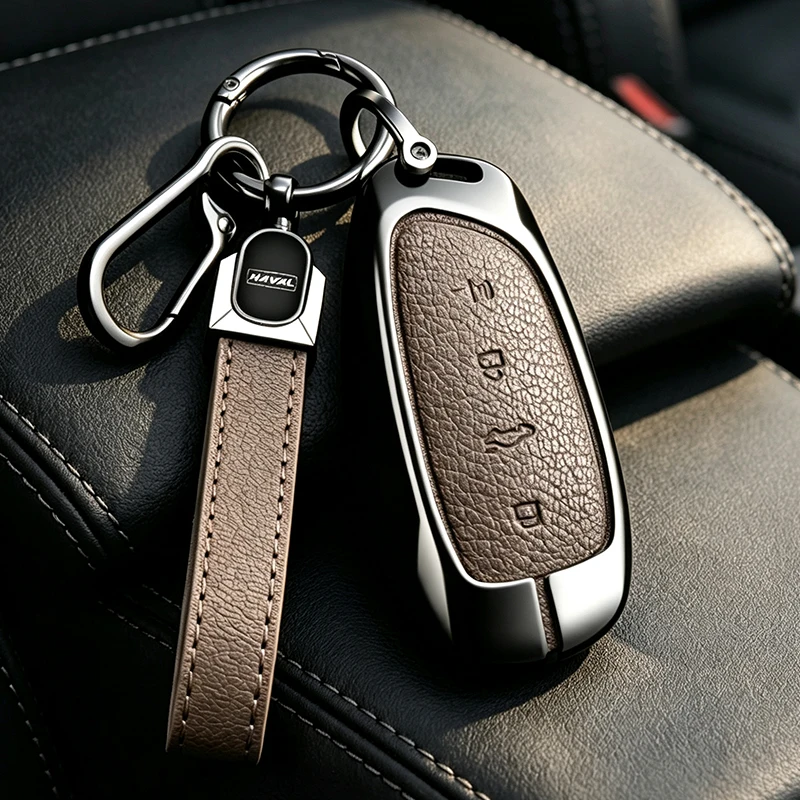 Zinc Alloy For Haval H9 H5 h3 2024 2025 New H9 H5 Car Remote Key Case Cover eather Protection Metal Shell Holder Accessories