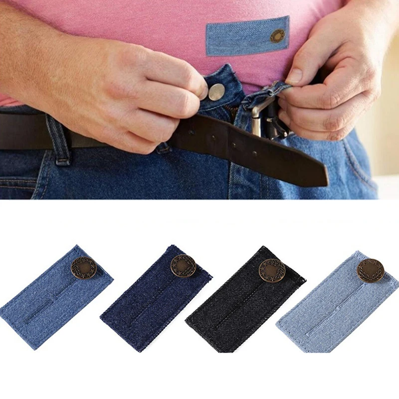 Waist Belt DIY Accessories Jeans Waist Extension Buckle Unisex Waistband Extender Button Pant Elastic Extender Button