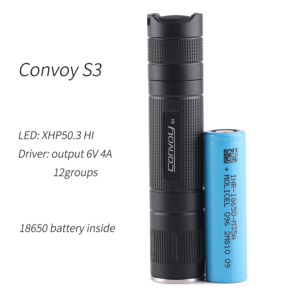 Convoy S3 XHP50.3 HI 12groups EDC LED Flashlight,torch,lantern