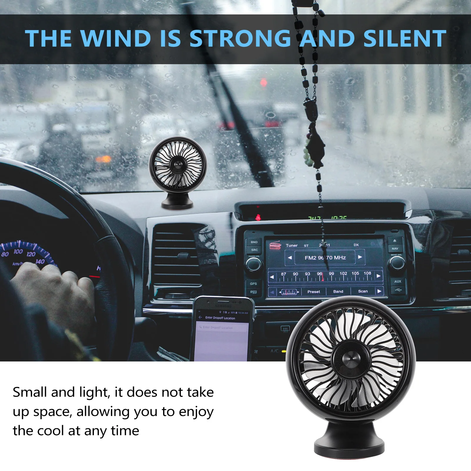 

Car Fan Usb Cooling Fan Silent Small Vehicle Air Circulator For Home Office Travel Portable Electric Blower Automotive