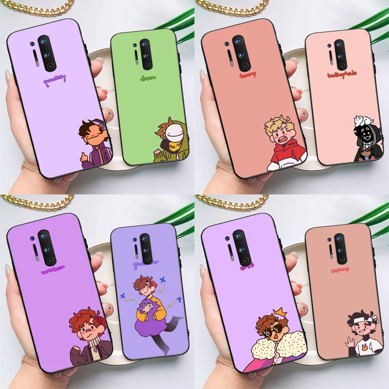 Cute Dream Smp Anime Case For OnePlus 11 10 9 Pro 8T 9RT 10T Ace OnePlus Nord N10 N100 N20 2T CE 2 Lite Cover