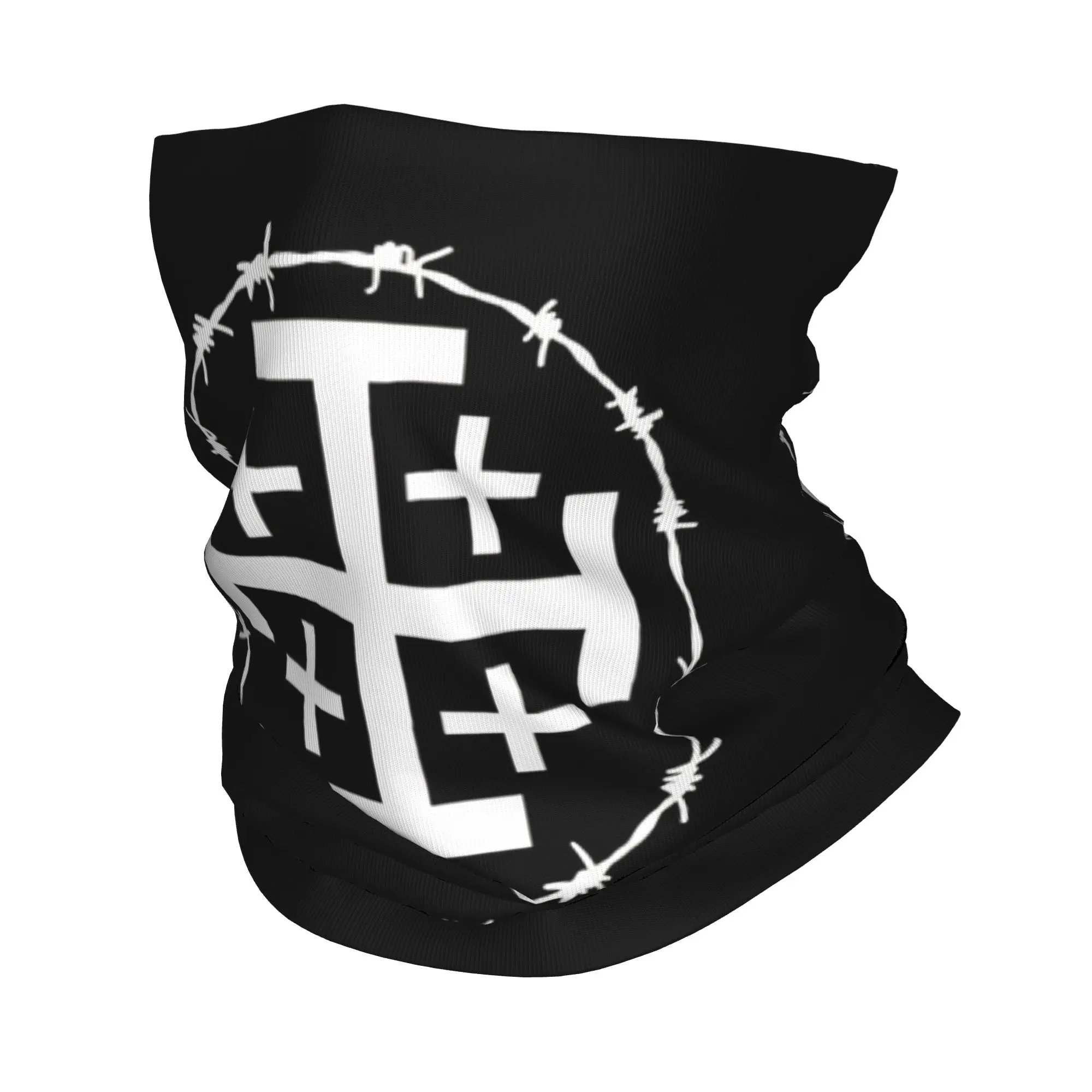 Gothic Jerusalem Cross Barbed Wire  Bandana Neck Cover Printed  Wrap Scarf Warm Headband Outdoor Sports Unisex Adult All Season