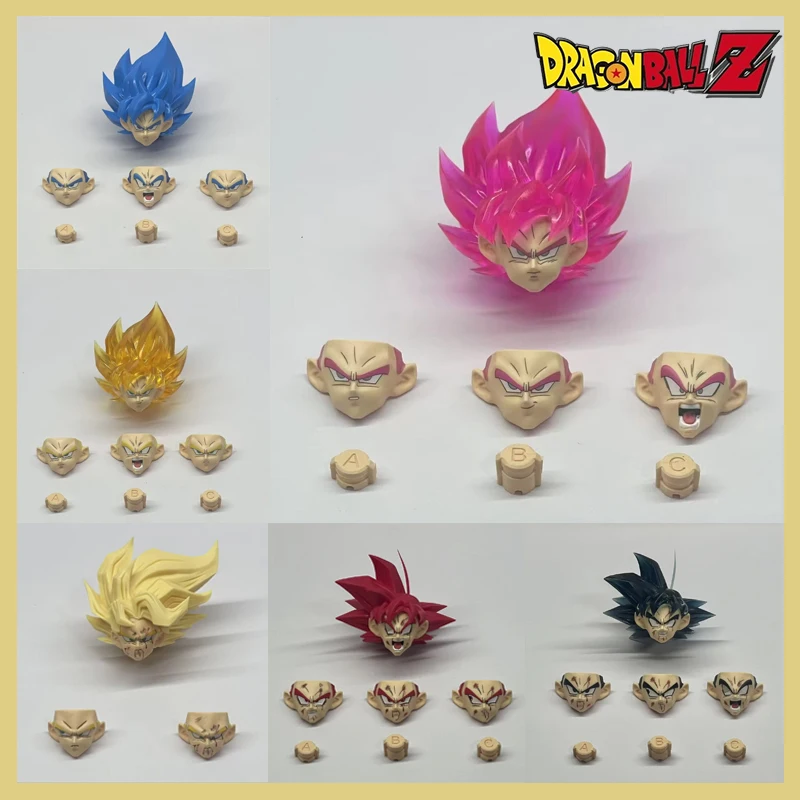 

Hm 2.0 3.0 Dragon Ball Z SHF Super Saiyan God Ssj Gogeta Blue Head Accessories Head Sculpt Anime Action Figure Model Toys Gifts