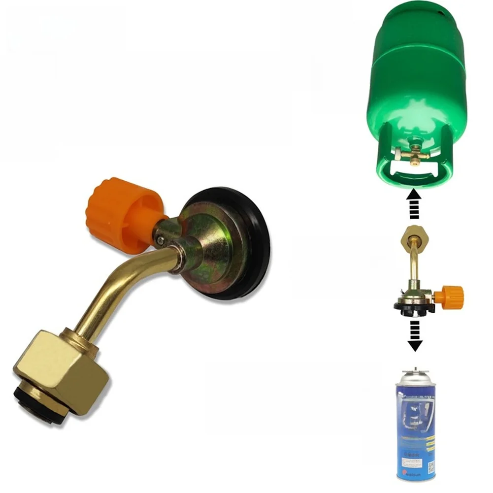 For Camping Gear Setup Inflatable Valve Camping Gas Adapter Outdoor Tool 9.7*6.8*7CM High-quality Copper Build