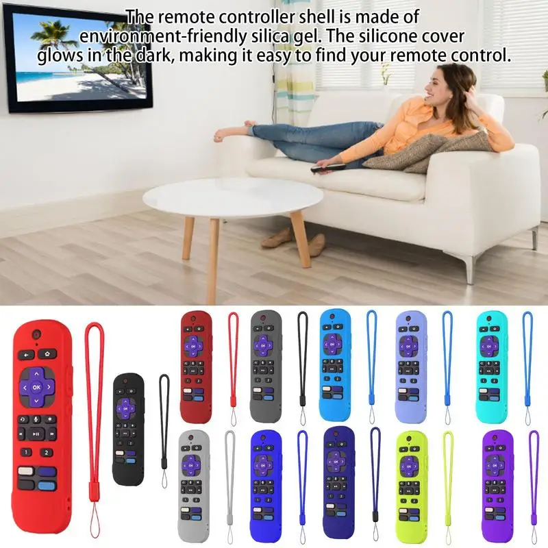 Silicone Remote Control Protective Case Cover forRoku Voice Remote Pro RokuUltra 2022 4K RokuStreaming Stick Cover