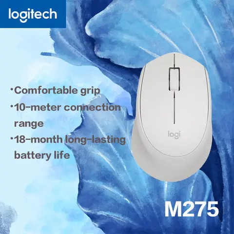 Logitech M275 Mouse Wireless Mouse  Office Mouse  Right Hand Mouse  Black Equipped with Wireless 2.4G Receiver