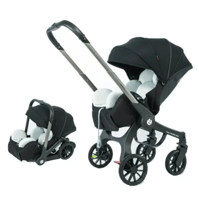 Neuer multifunktionaler Kinderwagen 4in1 faltbar mit Autositz Babywagen tragbarer Kinderwagen 3in1 EU-Lagerbestand