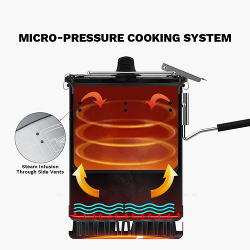 Imagen 2 del producto Olla arrocera de micropresión de gasolina y arce de fuego, taza de cocina portátil ultraligera para olla G3, utensilios de cocina para acampar y mochilero de 300ml