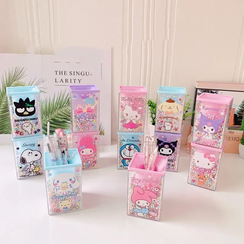 

Sanrio Kawaii Hello Kitty Pen Holder Cinnamoroll Kuromi Pompompurin Cartoon Cute Pencil Case Student Ins Anime Stationery Box