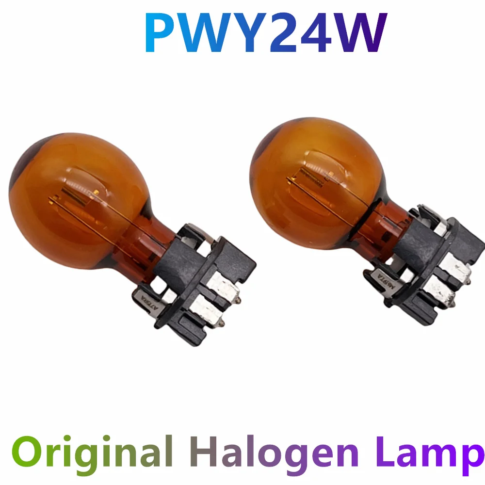 PWY24W 2PCS Original Halogen Lamp For Audi A3 A4 A5 Q3 Q7 VW Golf CC MK7 Amber Front Turn Signal Lights WP3.3x14.5-4 Auto Lamp - Image 3