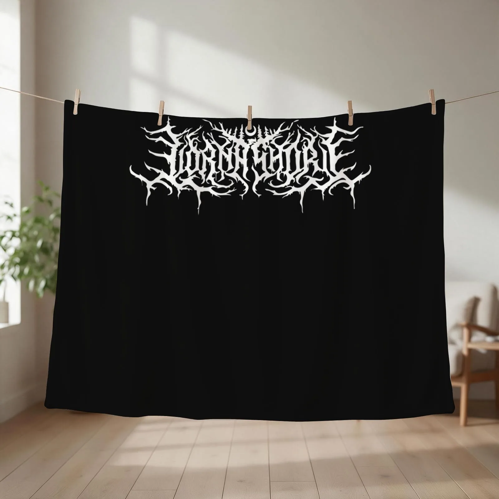 Lorna shore logo Throw Blanket Plush Hairys Thins Bed Blankets