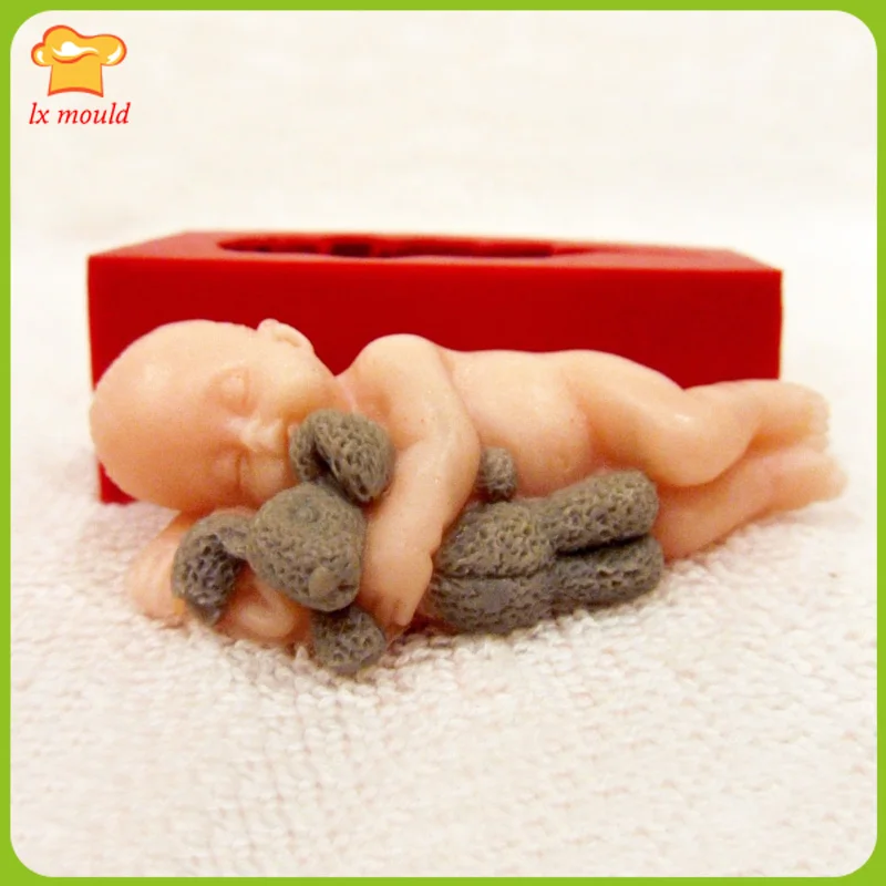 Hug Bear Baby Mould, Sugar Craft, Soap Polymer Clay Mold Cake Decoration Tools