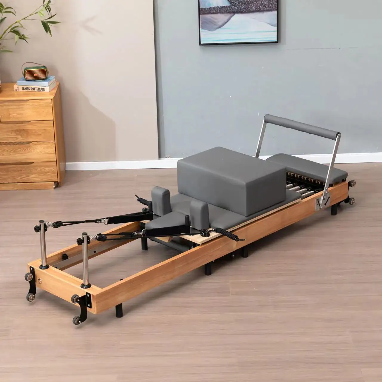 

Deren Yoga Training Exercise Body Building Foldable Pilates Reformer Folding Pilates Reformer