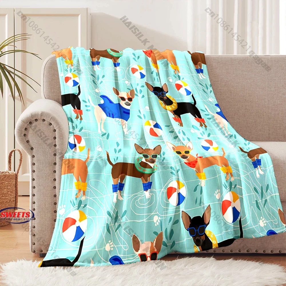 

Poolside Fun Dog Blanket Multiple sizes kid's and adults' bedroom living room sofa decor blanket, Exquisite gift