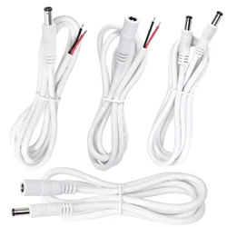 white 1m DC Male female to Female 2 pin wire Power Supply Connector extension adapter Cable 5.5x2.1mm 5.5x2.5mm 18awg 7A cord