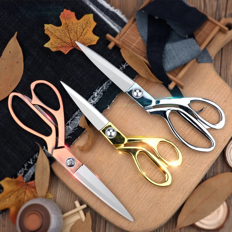 Tailor Scissors Galvanized Alloy Stainless Steel 8/9/10Inch Large Scissors for Clothes Fabric Sewing Scissors Needlework Shears