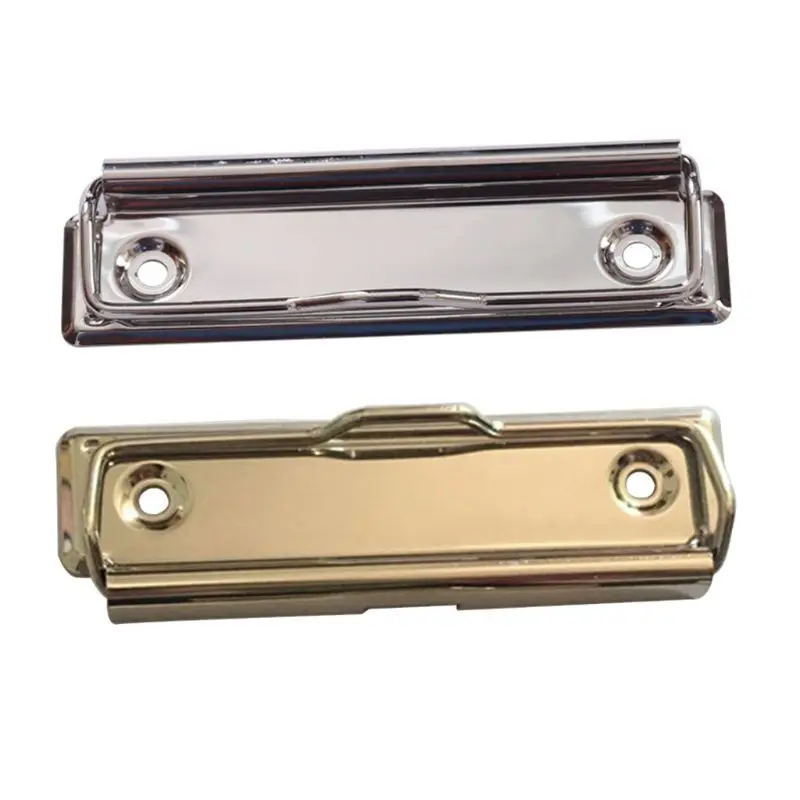 Mountable Metal Clipboard Clips Spring Loaded Surface Mount Handle with Rubber Feet Hardboard Clamps Office Supplies