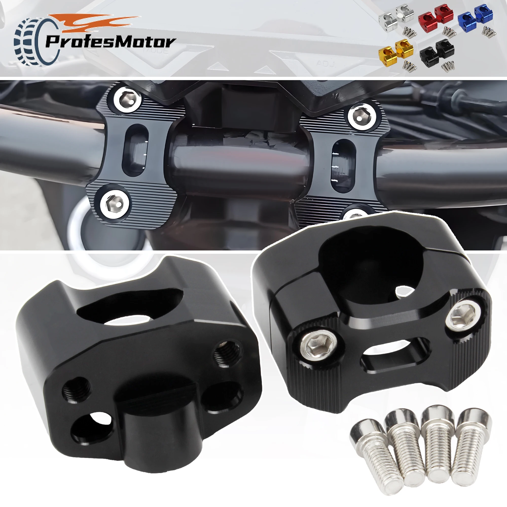 

Universal Motocross CNC Billet HandleBar Fat Bar Risers Mount Clamp Adaptor 22 28mm For KTM Honda Motorcycle DirtBike Modified