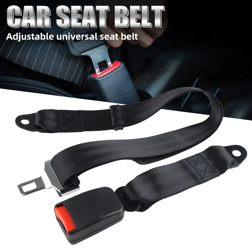 Upgrades Universal 2 Points Car Auto Seat Seatbelt Adjustable Extension Bucklet Truck Car Accessories With Safety Lock Buckle