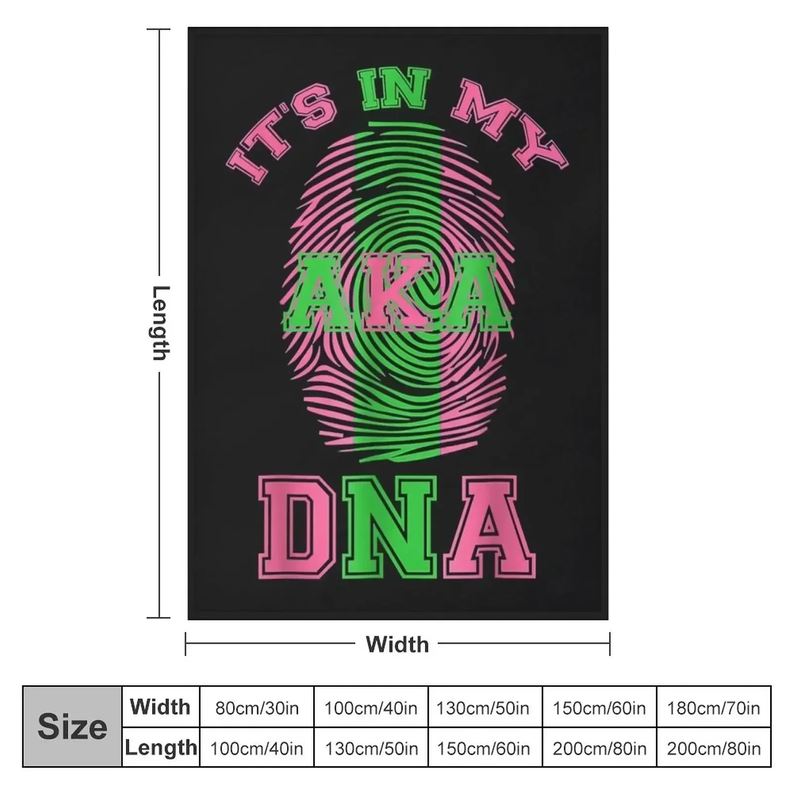 Its in my DNA Aka Paraphernalia Sorority TShirt7 Throw Blanket couch cozy soft plush fuzzy picnic outdoor blanket