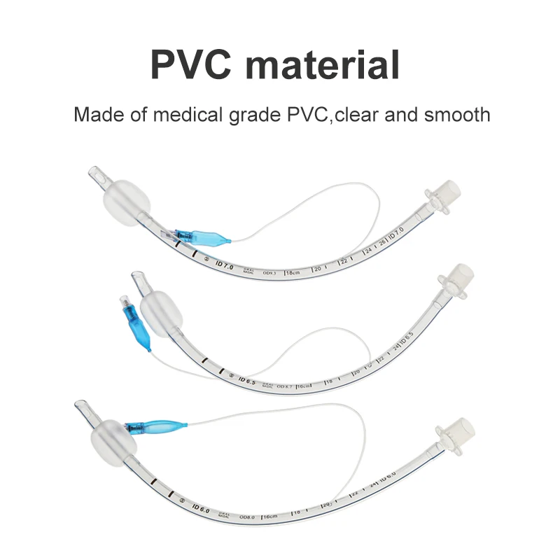 Califed Endotracheal Tube Disposable PVC Sterile Oral Nasal Endotracheal Tube All Sizes Tracheal Tube with Cuff Wholesale