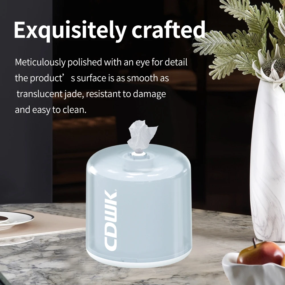 Desktop Center Pull Paper Towel Dispenser with Suction Cup Base Countertop Roll Tissue Holder for Kitchen Office Bathroom