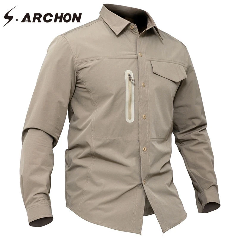 

Outdoor Spring Military Tactical Men Shirt Army Combat Casual Long Sleeve Shirt Male Clothes Breathable Quick Dry Waterproof