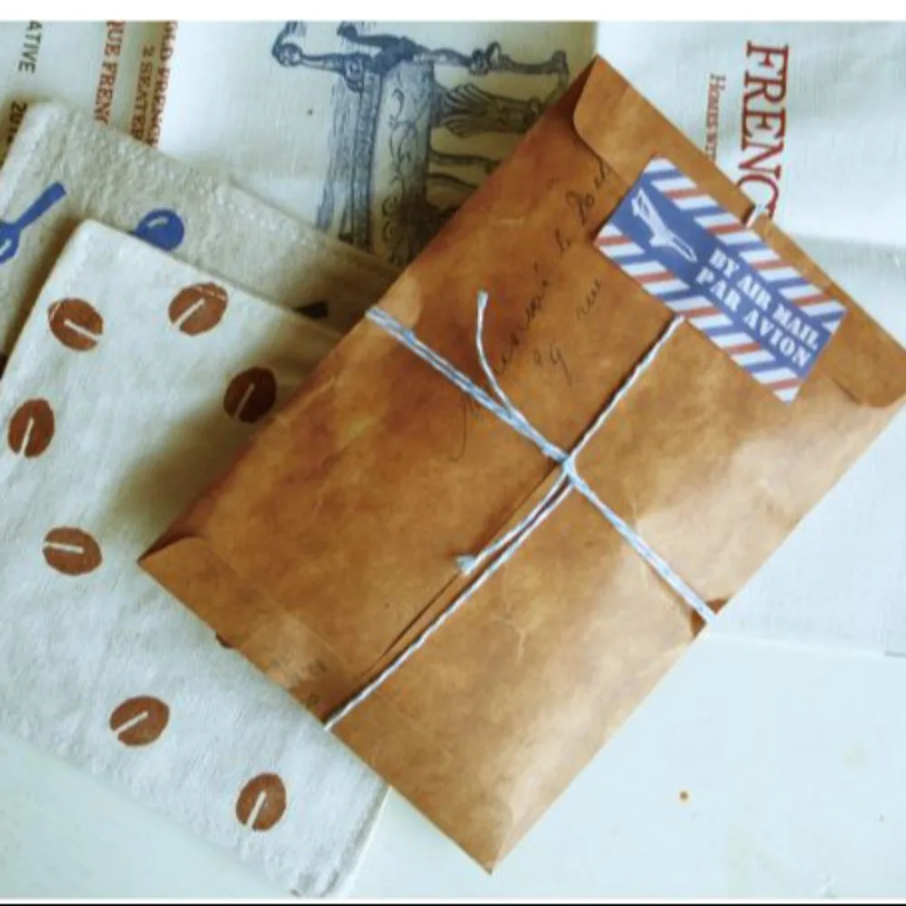 10PCS Paper Bag Retro Kraft Paper Envelope Brown Vintage Retro Envelope Classical European Style Student