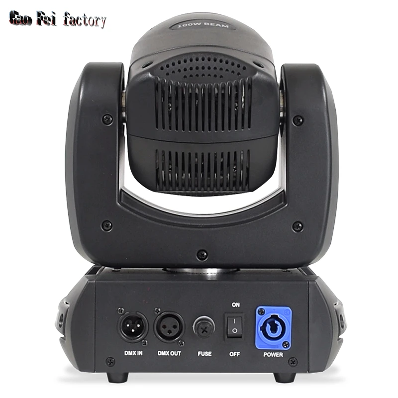 Lyre 100W Moving Head DMX Light DJ Equipment Mini Beam Projector With Rotating 8 Face Prism Sound For Home Party Wedding Show