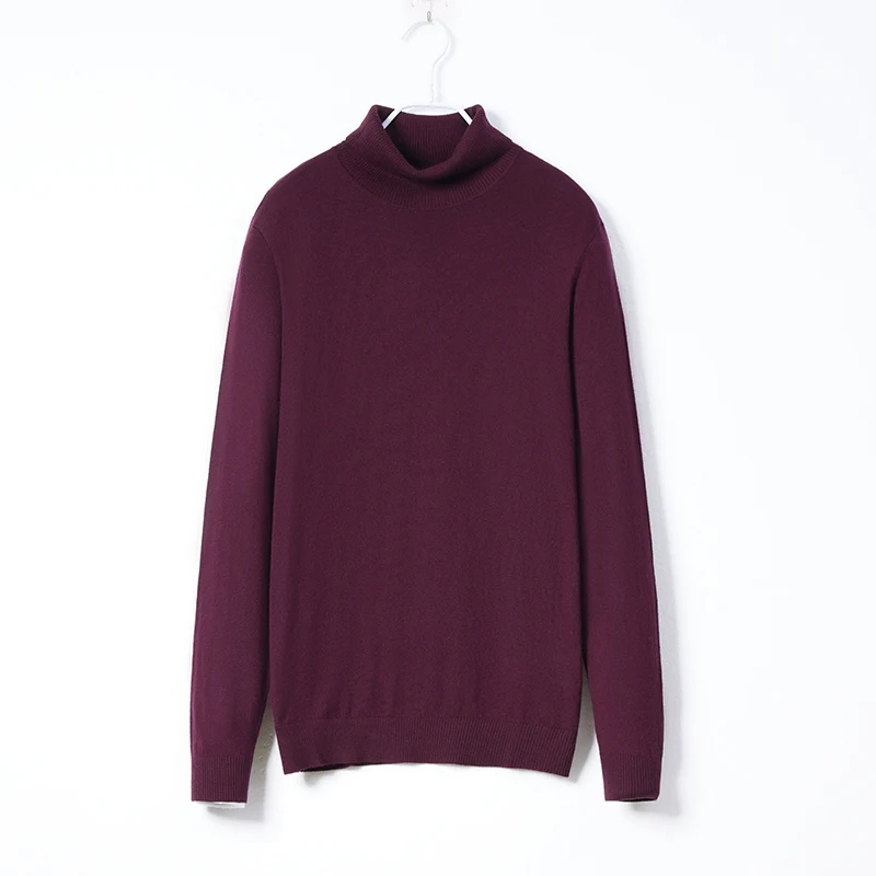 

Spring 2025 Men's Faionable Versatile Comfortable Casual High Collar Knitted Sweater Long Sve Youthful Vitali Color