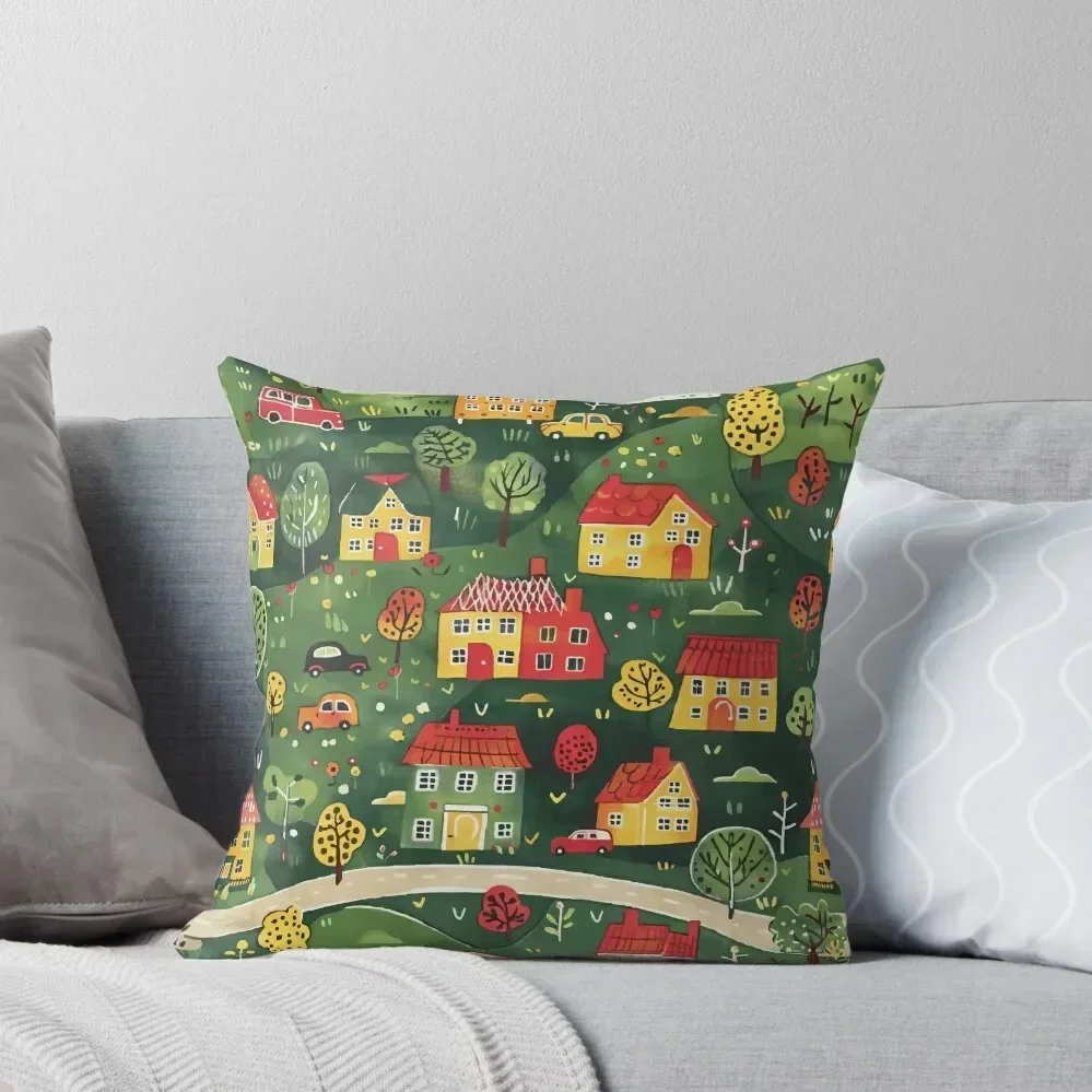 

Hill Houses Design For Kids Throw Pillow Christmas Pillowcase Sofas Covers Pillow Cases Decorative Christmas Pillow Cases