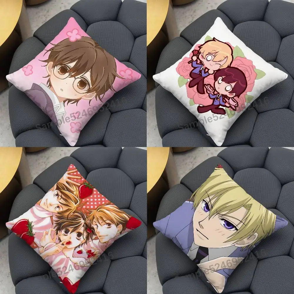 

O-Ouran High School Host Club Pillow Case Cover Square for Decorative Cushion Bed Couch Sofa Classic Style Machine Washable