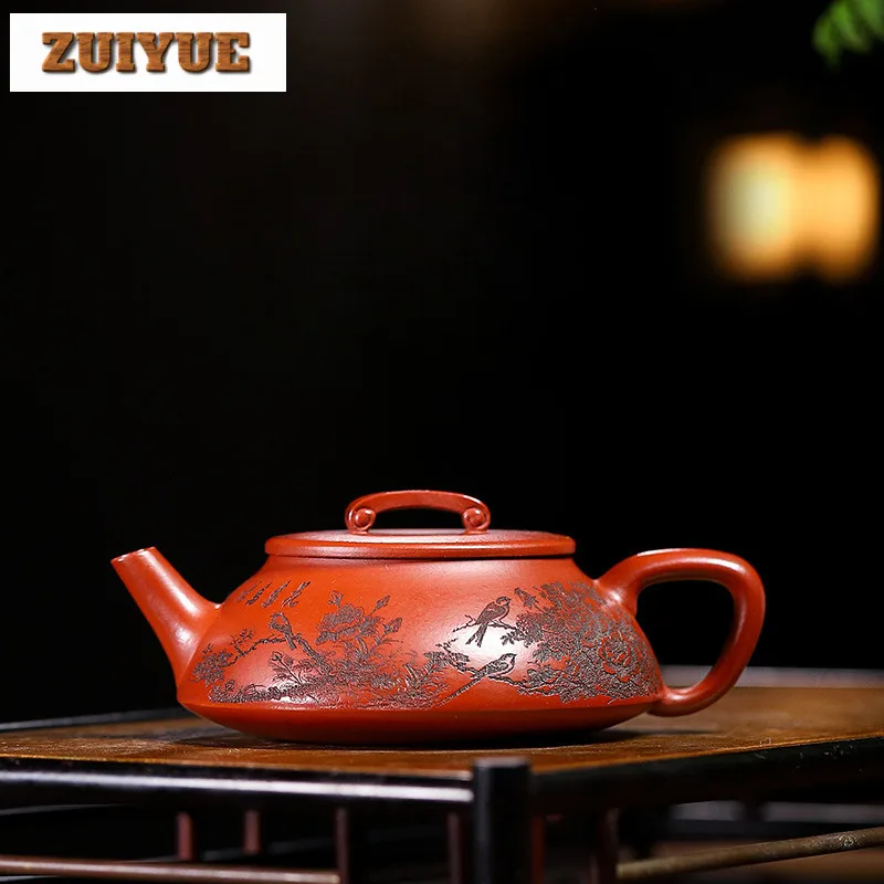 

180ml Creative Yixing Purple Clay Teapot Handmade Stone Scoop Pot Raw Ore Dahongpao Mud Tea Brewing Kettle Zisha Teaset Supplies