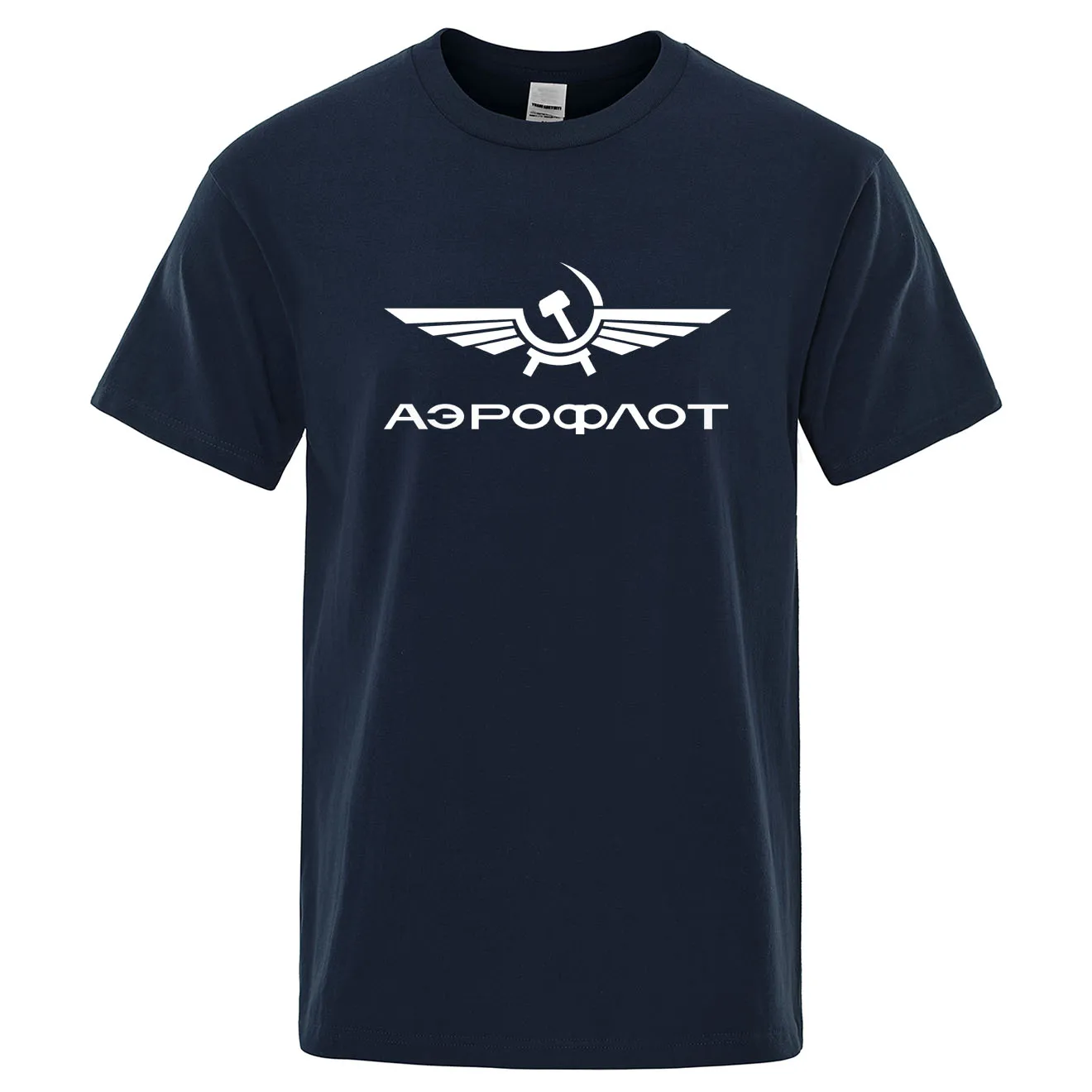 Aeroflot Aviation Russe Pilote Aerospace Aviateur T-Shirt Summer Cotton Punk Rock Fashion Tops O-Neck Stylish Mens T shirt